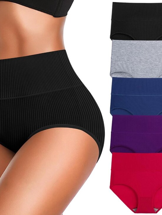 Jewelry - Women's High Waist Cotton Underwear Super Stretchy Briefs Full Coverage Panties
